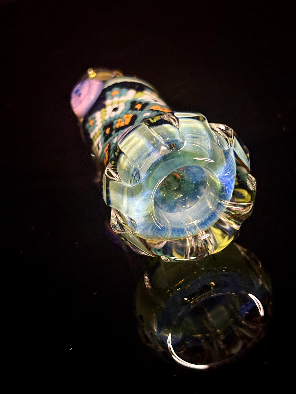 Peyote stitch hand carved chillum