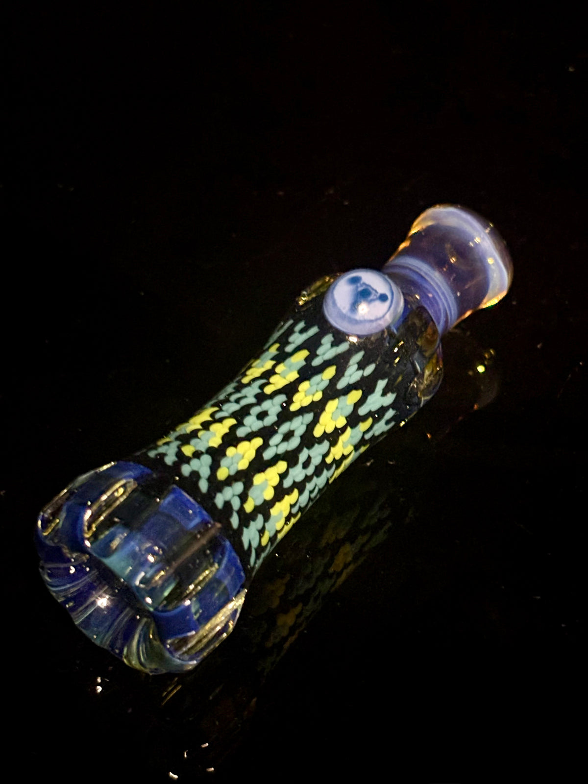 Peyote stitch hand carved chillum