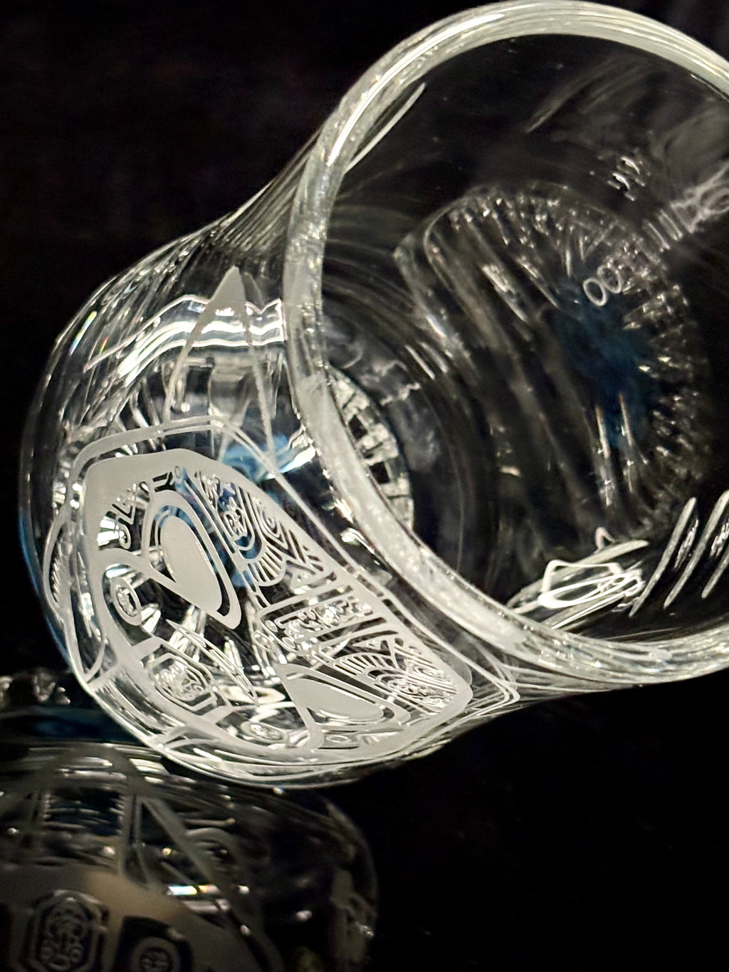 Sand Carved Space Mask Tall Cocktail RS Glass