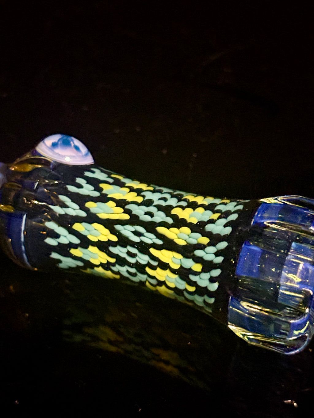 Peyote stitch hand carved chillum