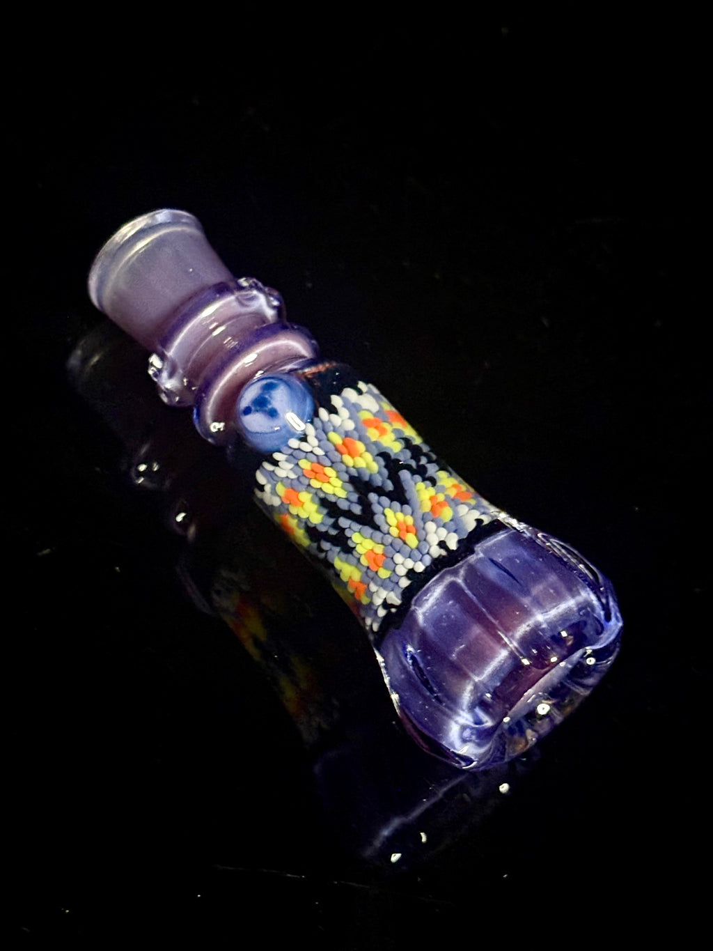 Peyote stitch hand carved chillum