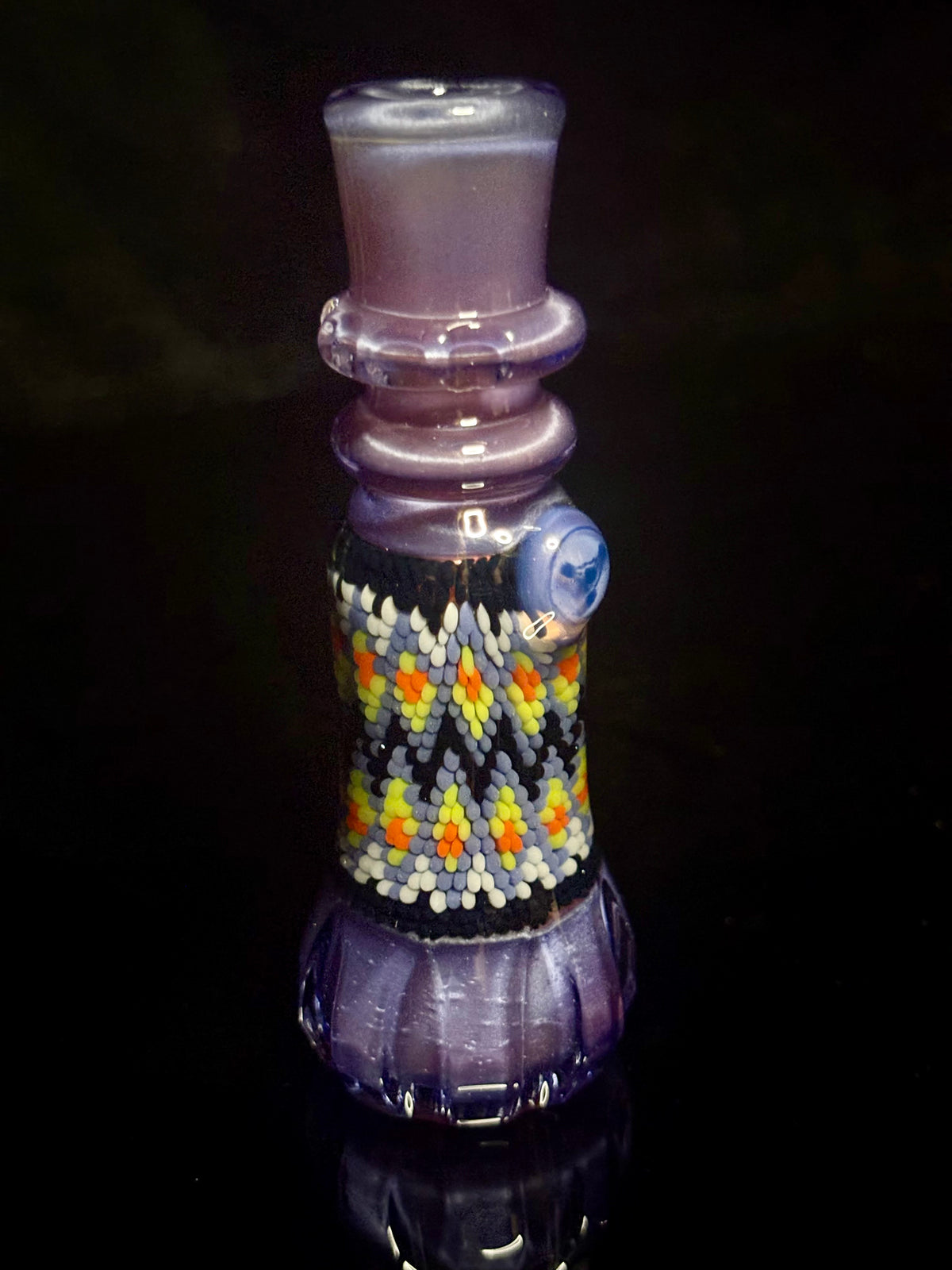 Peyote stitch hand carved chillum