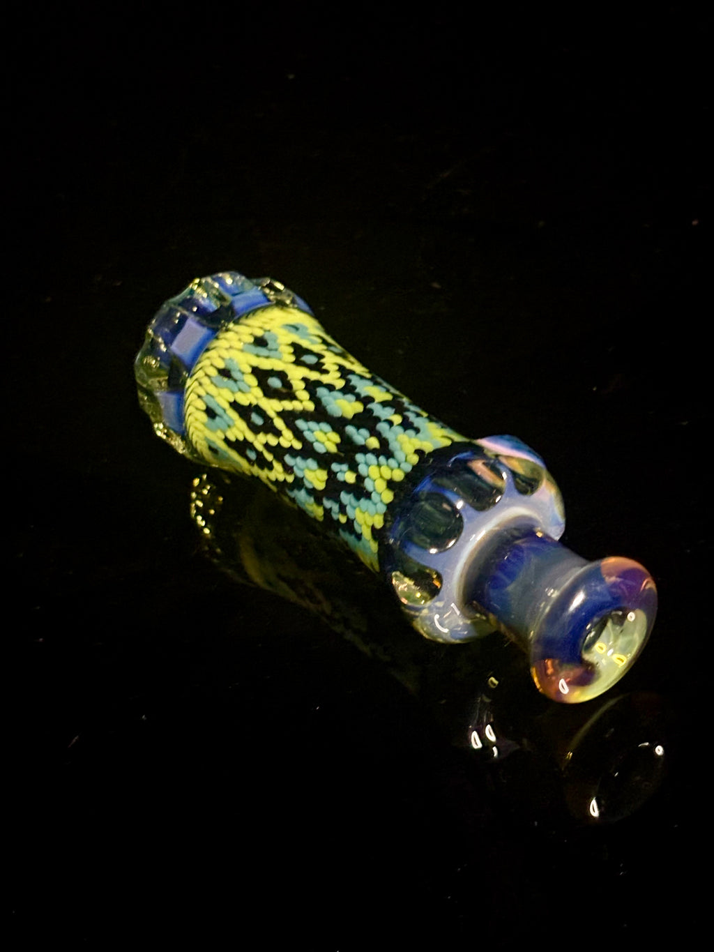 Peyote stitch hand carved chillum