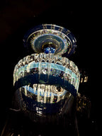 Crushed Opal Vortex Stem Glass