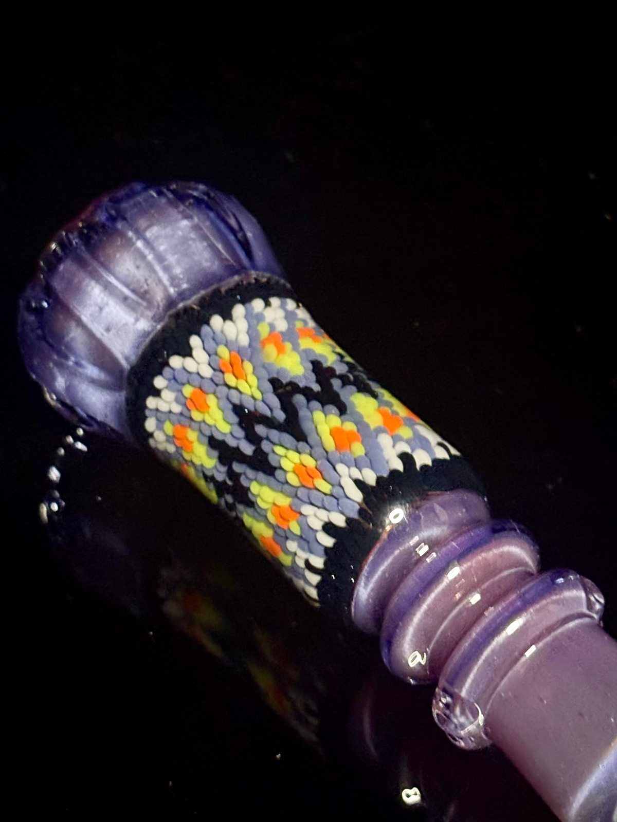 Peyote stitch hand carved chillum