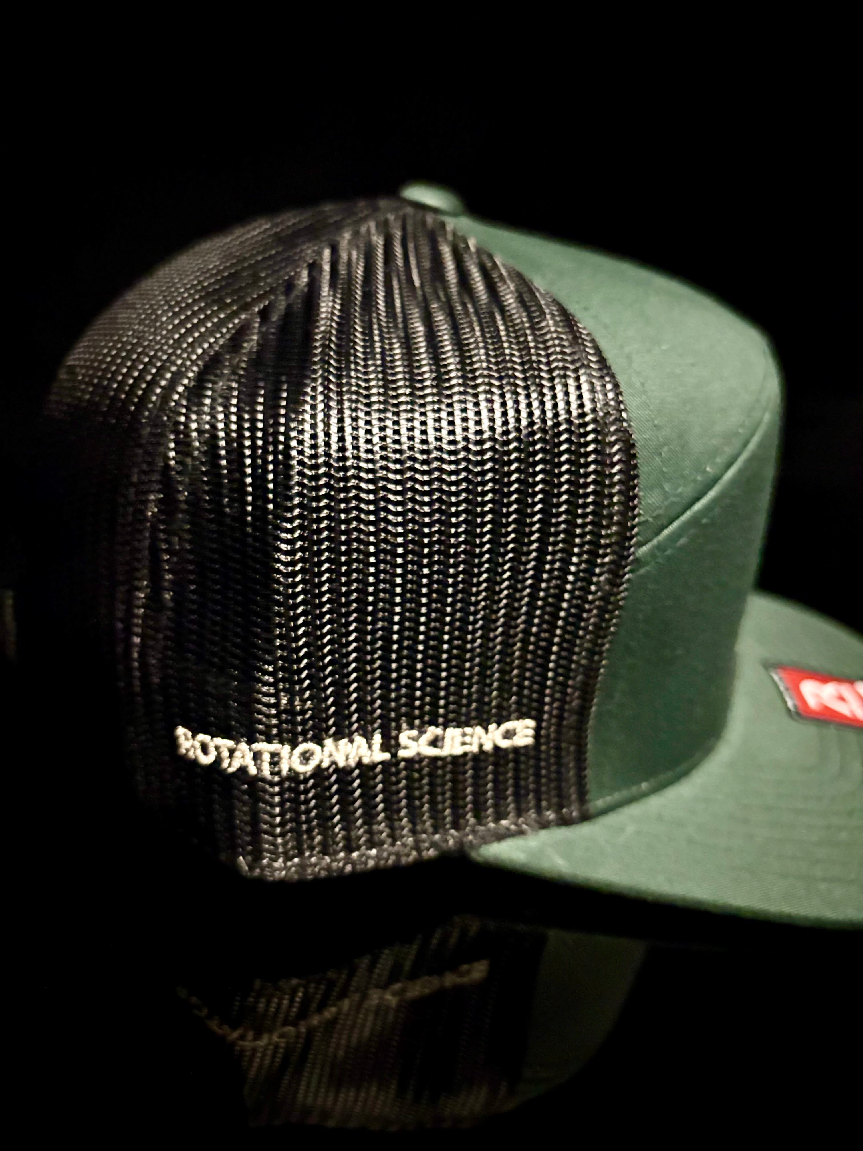 Split Dark Green/Black with Tan RS Embroidery Hat