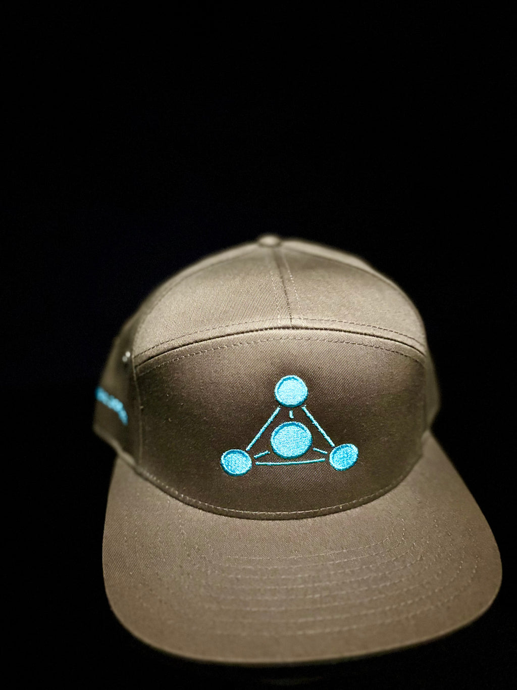 Brown with light blue RS Embroidery Hat