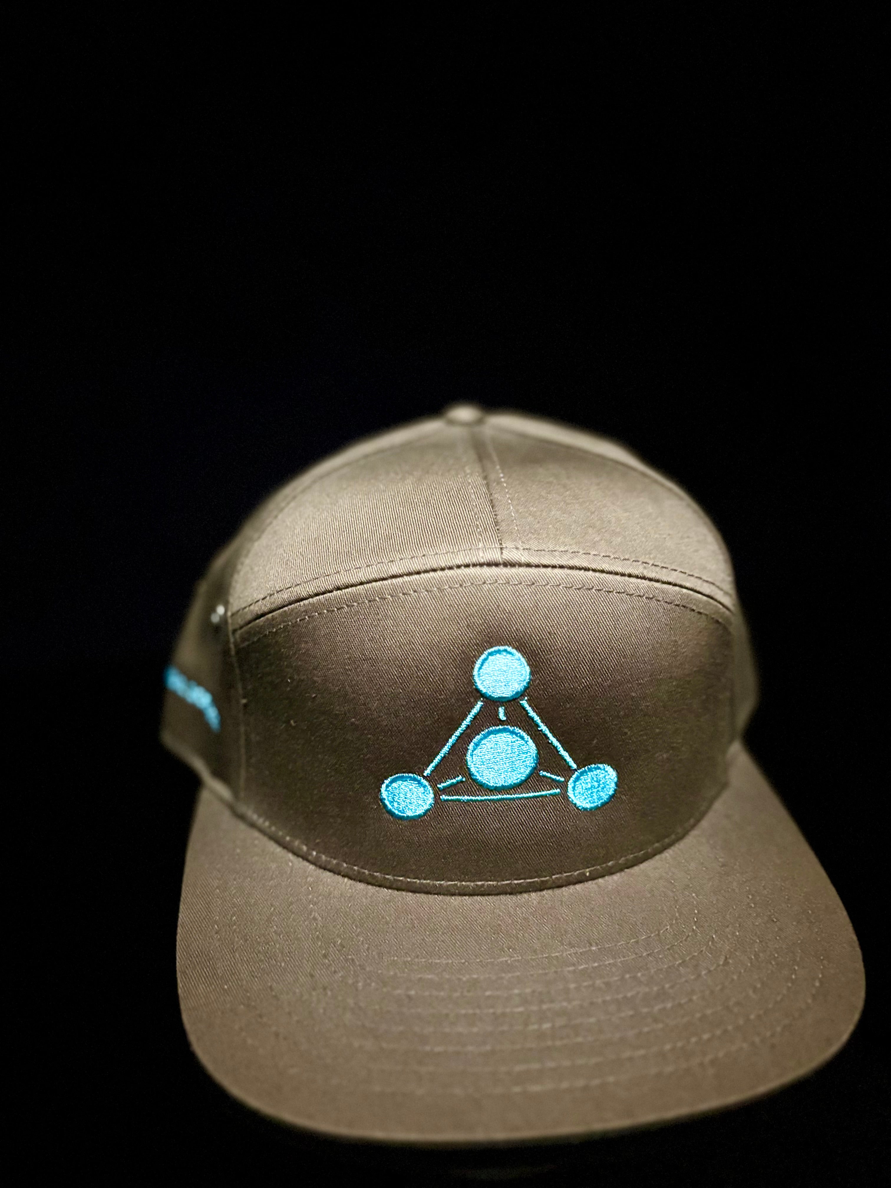 Brown with light blue RS Embroidery Hat