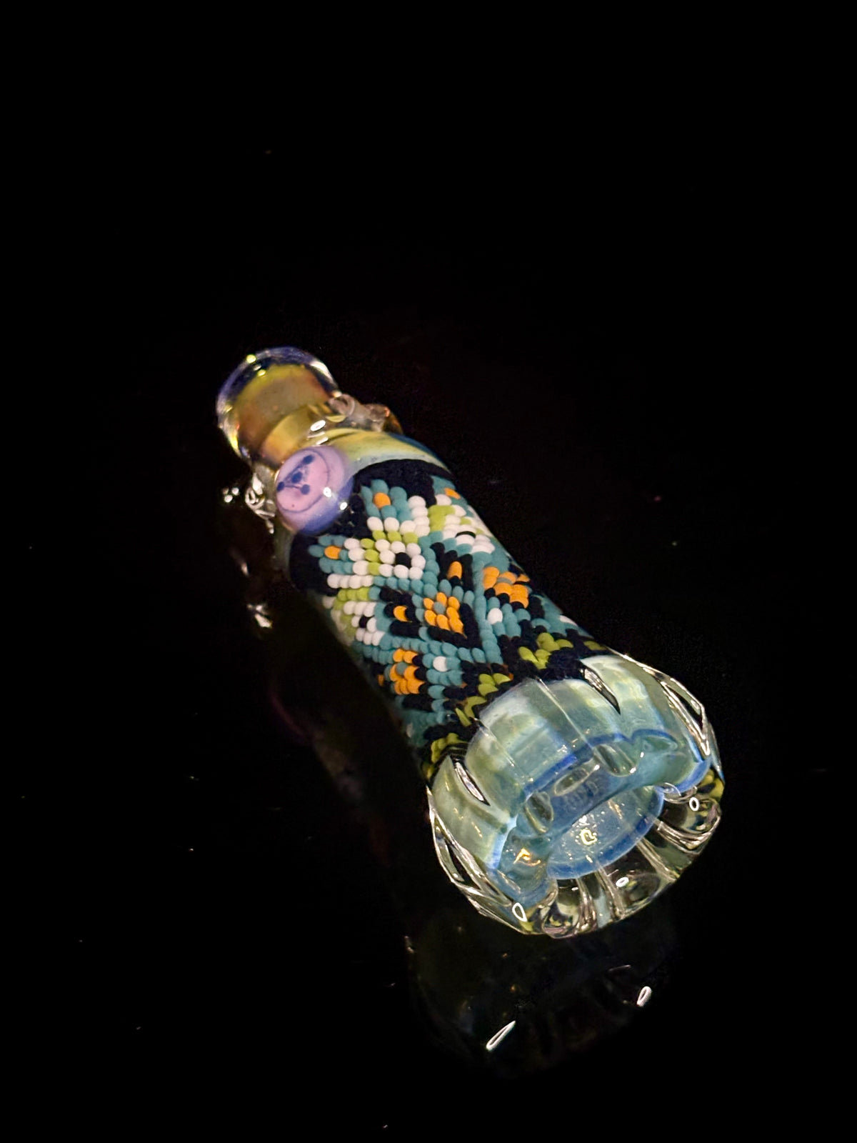 Peyote stitch hand carved chillum
