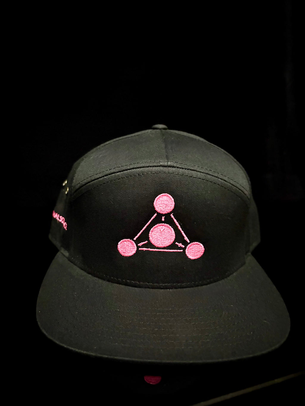 Black with Pink RS Embroidery Hat