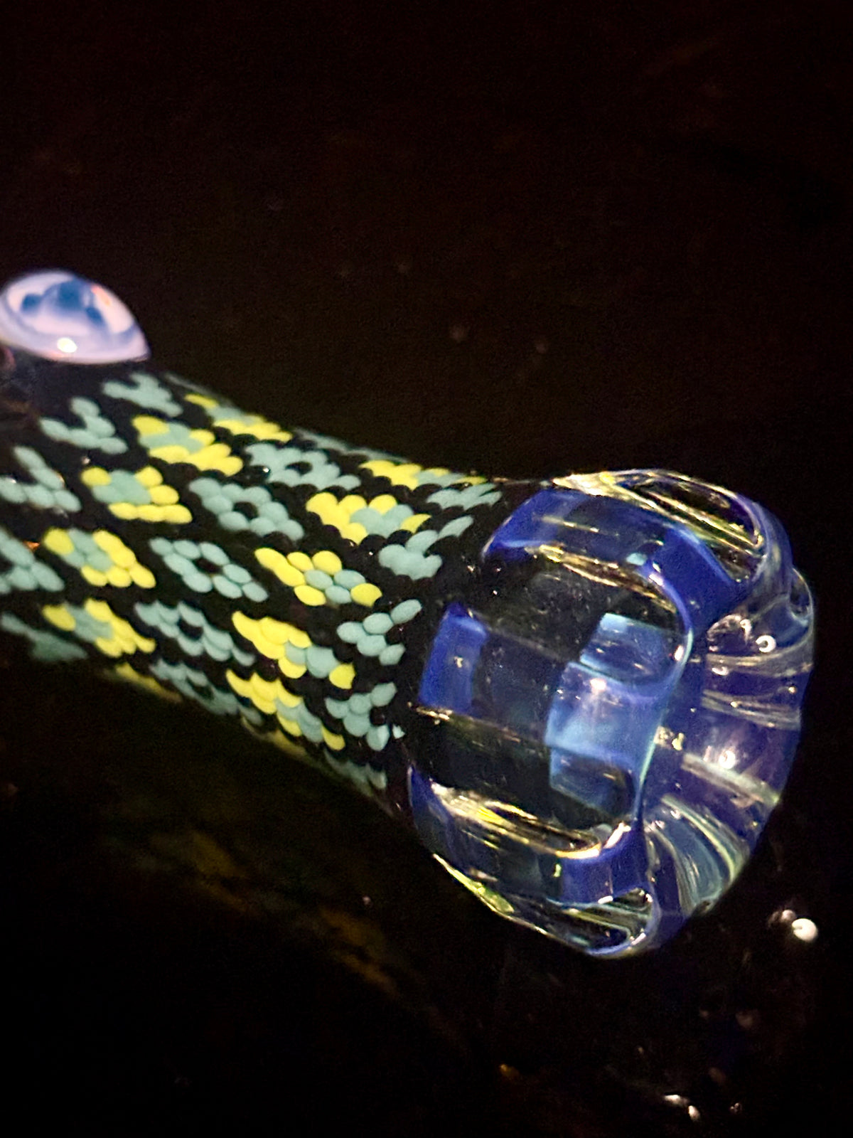 Peyote stitch hand carved chillum