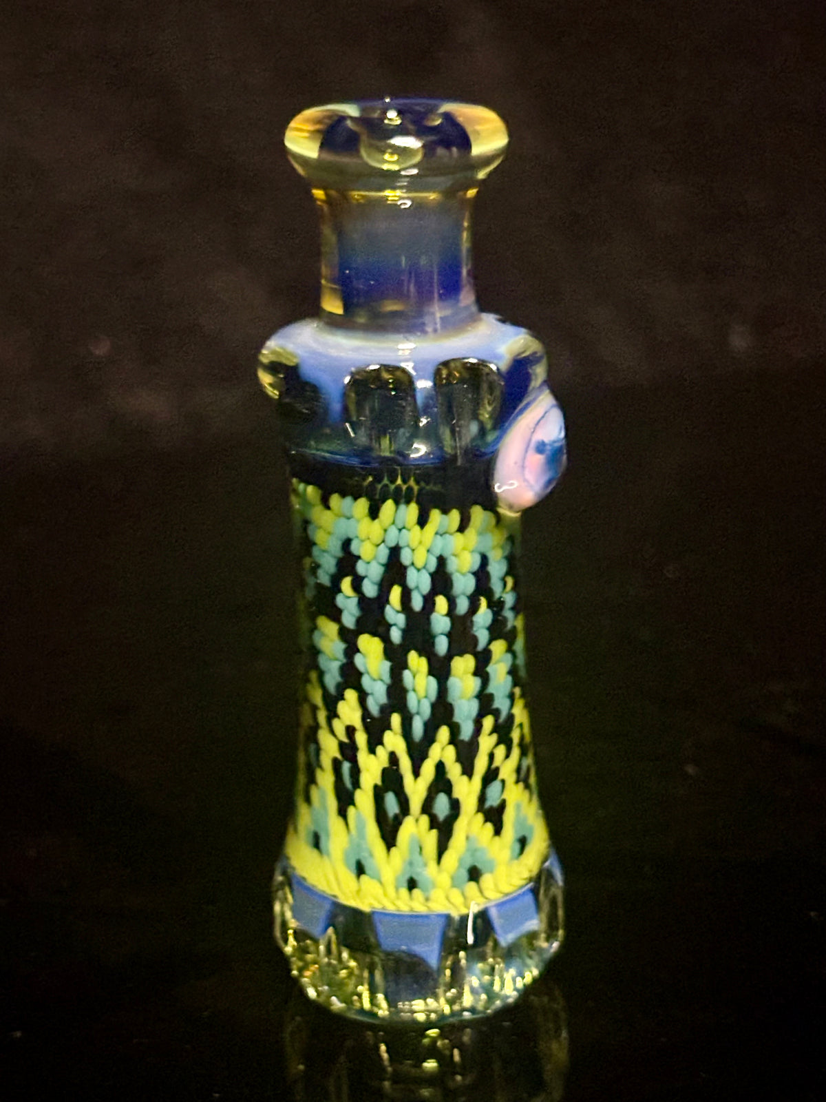 Peyote stitch hand carved chillum