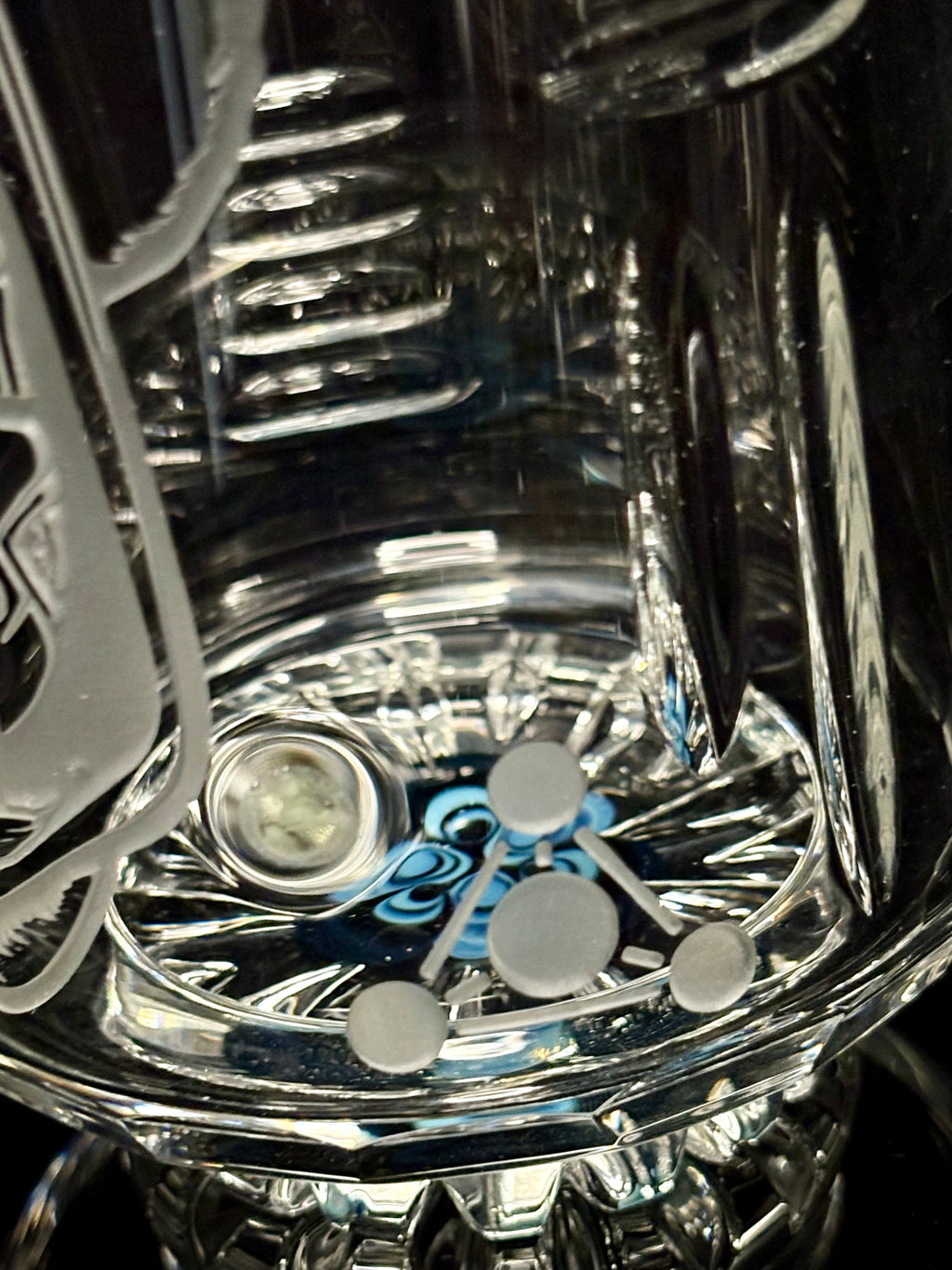 Sand Carved Space Mask Tall Cocktail RS Glass