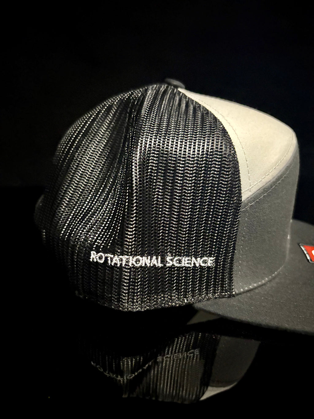 Tri Charcoal/Black /White with Tan RS Embroidery Hat