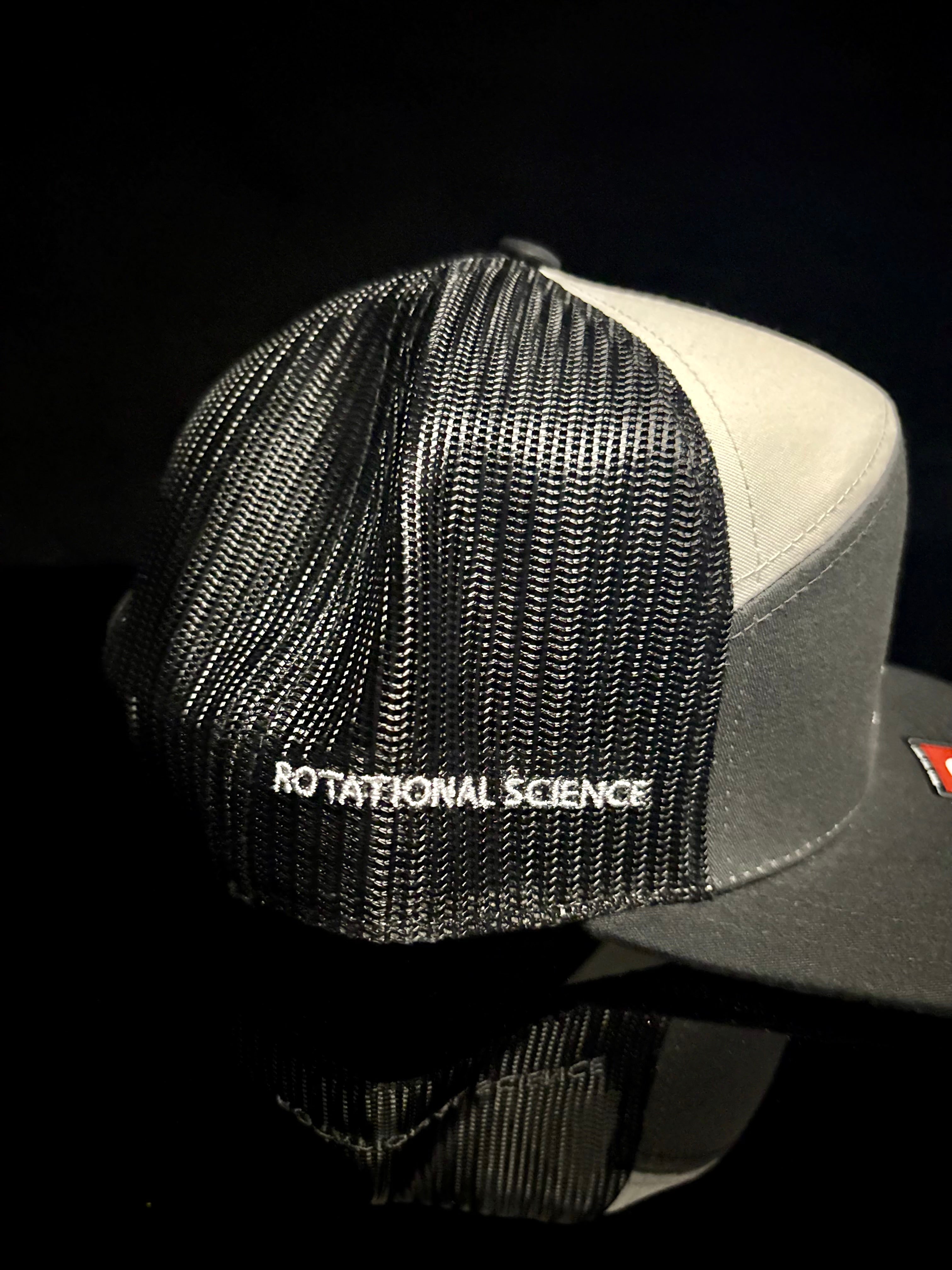 Tri Charcoal/Black /White with Tan RS Embroidery Hat