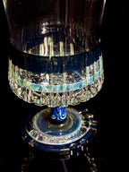 Crushed Opal Vortex Stem Glass