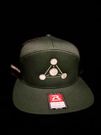 Split Dark Green/Black with Tan RS Embroidery Hat
