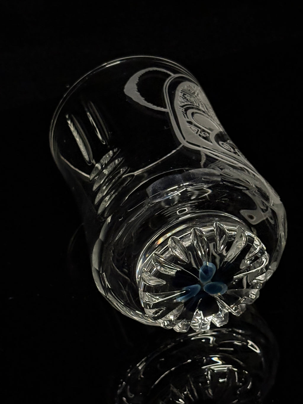 Sand Carved Space Mask Tall Cocktail RS Glass