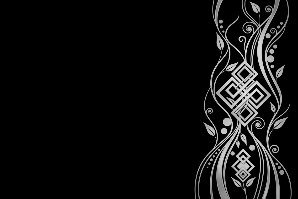 black background with some right side designs