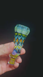 Peyote stitch hand carved chillum