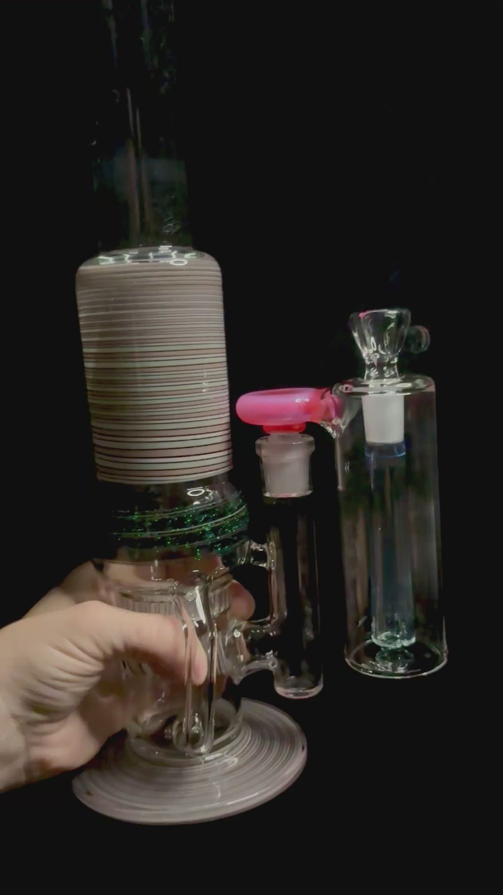 Crushed opal honeycomb Recycler tube with ash catcher