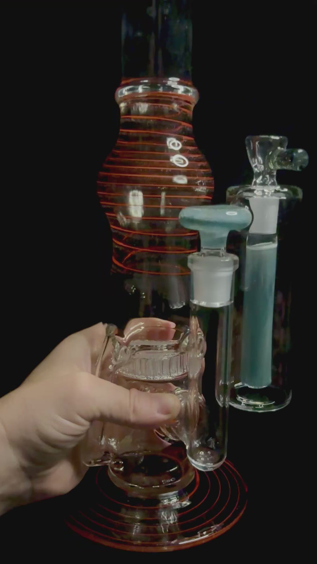 Nemo color twist honeycomb recycler tube with ash catcher
