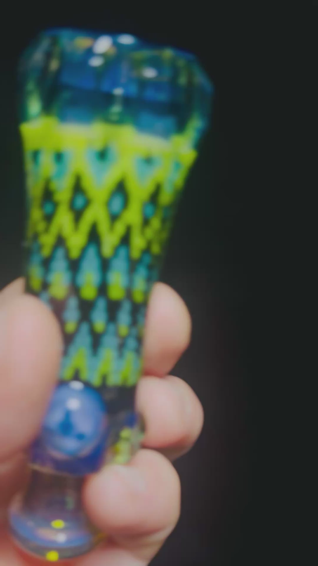 Peyote stitch hand carved chillum